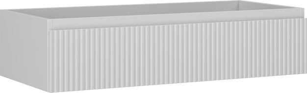Mexen Rivel szafka łazienkowa podumywalkowa 100 cm, 1 szuflada, ryflowana , szara mat - 91A20-10023-1-BF62