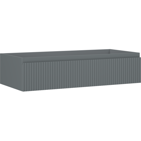 Mexen Rivel szafka łazienkowa podumywalkowa 100 cm, 1 szuflada, ryflowana , grafit mat - 91A20-10023-1-BF66