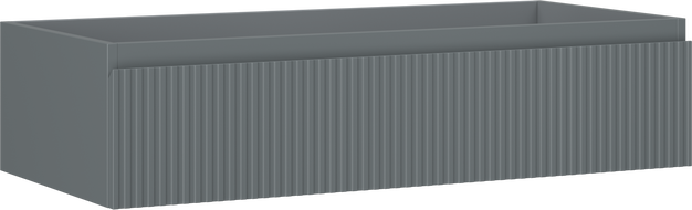 Mexen Rivel szafka łazienkowa podumywalkowa 100 cm, 1 szuflada, ryflowana , grafit mat - 91A20-10023-1-BF66