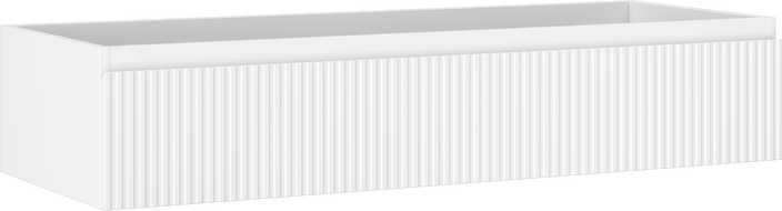 Mexen Rivel szafka łazienkowa podumywalkowa 120 cm, 1 szuflada, ryflowana , biała mat - 91A20-12023-1-BF01