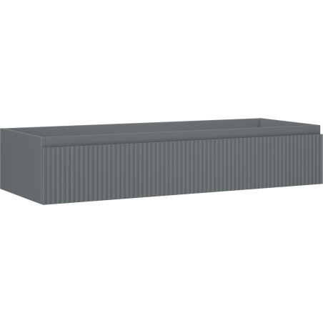 Mexen Rivel szafka łazienkowa podumywalkowa 120 cm, 1 szuflada, ryflowana , szara mat - 91A20-12023-1-BF66