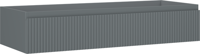 Mexen Rivel szafka łazienkowa podumywalkowa 120 cm, 1 szuflada, ryflowana , szara mat - 91A20-12023-1-BF66