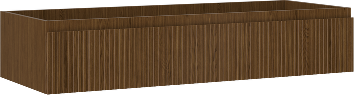 Mexen Rivel szafka łazienkowa podumywalkowa 120 cm, 1 szuflada, ryflowana , orzech - 91A20-12023-1-BF86