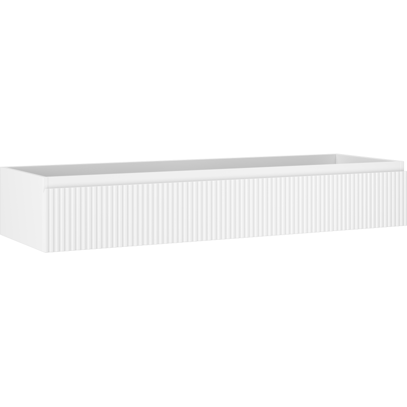 Mexen Rivel szafka łazienkowa podumywalkowa 140 cm, 1 szuflada, ryflowana , biała mat - 91A20-14023-1-BF01