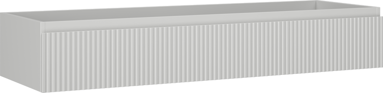 Mexen Rivel szafka łazienkowa podumywalkowa 140 cm, 1 szuflada, ryflowana , szara mat - 91A20-14023-1-BF62