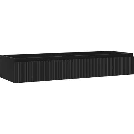 Mexen Rivel szafka łazienkowa podumywalkowa 140 cm, 1 szuflada, ryflowana , czarna mat - 91A20-14023-1-BF71
