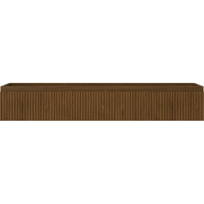 Mexen Rivel szafka łazienkowa podumywalkowa 140 cm, 1 szuflada, ryflowana , orzech - 91A20-14023-1-BF86