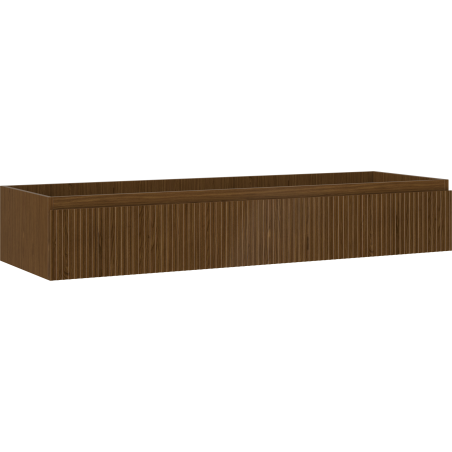 Mexen Rivel szafka łazienkowa podumywalkowa 140 cm, 1 szuflada, ryflowana , orzech - 91A20-14023-1-BF86