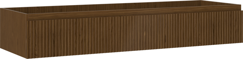 Mexen Rivel szafka łazienkowa podumywalkowa 140 cm, 1 szuflada, ryflowana , orzech - 91A20-14023-1-BF86