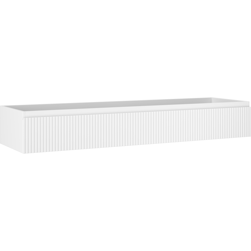Mexen Rivel szafka łazienkowa podumywalkowa 160 cm, 1 szuflada, ryflowana , biała mat - 91A20-16023-1-BF01