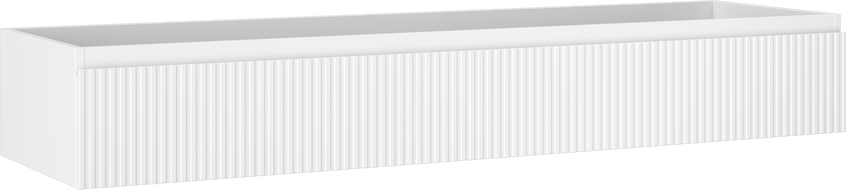 Mexen Rivel szafka łazienkowa podumywalkowa 160 cm, 1 szuflada, ryflowana , biała mat - 91A20-16023-1-BF01