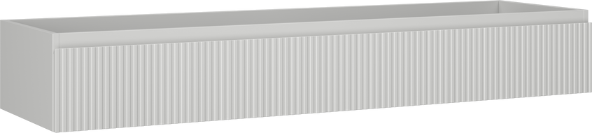 Mexen Rivel szafka łazienkowa podumywalkowa 160 cm, 1 szuflada, ryflowana , szara mat - 91A20-16023-1-BF62