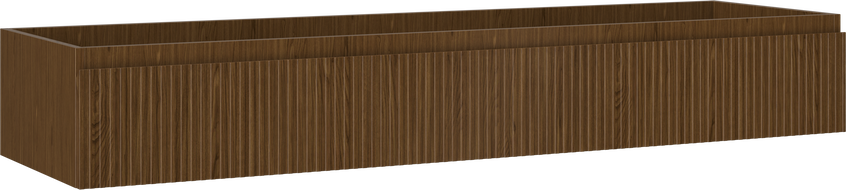 Mexen Rivel szafka łazienkowa podumywalkowa 160 cm, 1 szuflada, ryflowana , orzech - 91A20-16023-1-BF86