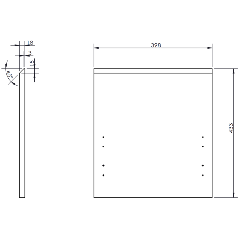 Mexen Rivel szafka łazienkowa podumywalkowa 40 cm, 1 szuflada, ryflowana , biała mat - 91A20-04047-1-BF01