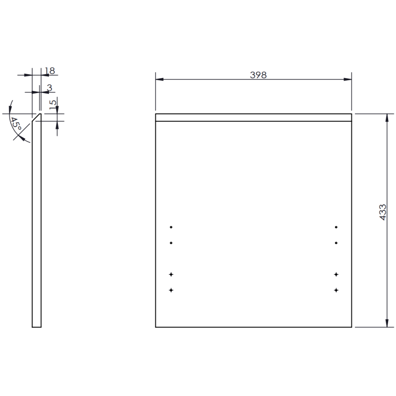 Mexen Rivel szafka łazienkowa podumywalkowa 40 cm, 1 szuflada, ryflowana , szara mat - 91A20-04047-1-BF62