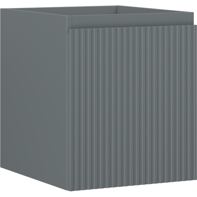 Mexen Rivel szafka łazienkowa podumywalkowa 40 cm, 1 szuflada, ryflowana , szara mat - 91A20-04047-1-BF66