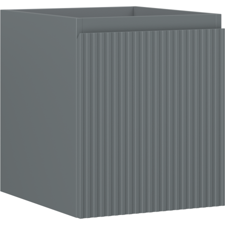 Mexen Rivel szafka łazienkowa podumywalkowa 40 cm, 1 szuflada, ryflowana , szara mat - 91A20-04047-1-BF66