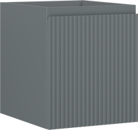Mexen Rivel szafka łazienkowa podumywalkowa 40 cm, 1 szuflada, ryflowana , szara mat - 91A20-04047-1-BF66