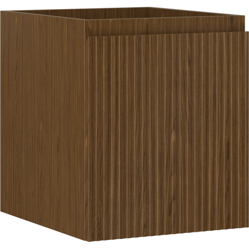 Mexen Rivel szafka łazienkowa podumywalkowa 40 cm, 1 szuflada, ryflowana , orzech - 91A20-04047-1-BF86