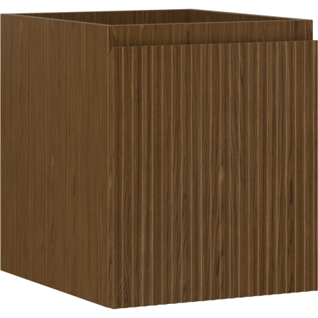 Mexen Rivel szafka łazienkowa podumywalkowa 40 cm, 1 szuflada, ryflowana , orzech - 91A20-04047-1-BF86