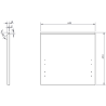 Mexen Rivel szafka łazienkowa podumywalkowa 45 cm, 1 szuflada, ryflowana , grafit mat - 91A20-04547-1-BF66