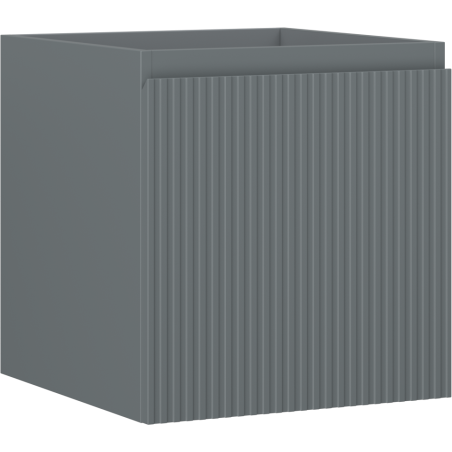 Mexen Rivel szafka łazienkowa podumywalkowa 45 cm, 1 szuflada, ryflowana , grafit mat - 91A20-04547-1-BF66