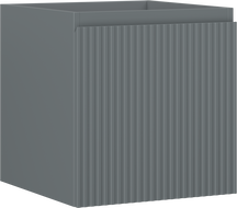 Mexen Rivel szafka łazienkowa podumywalkowa 45 cm, 1 szuflada, ryflowana , grafit mat - 91A20-04547-1-BF66