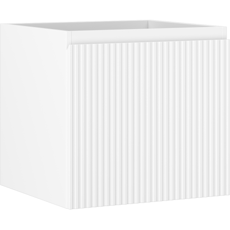 Mexen Rivel szafka łazienkowa podumywalkowa 50 cm, 1 szuflada, ryflowana , biała mat - 91A20-05047-1-BF01