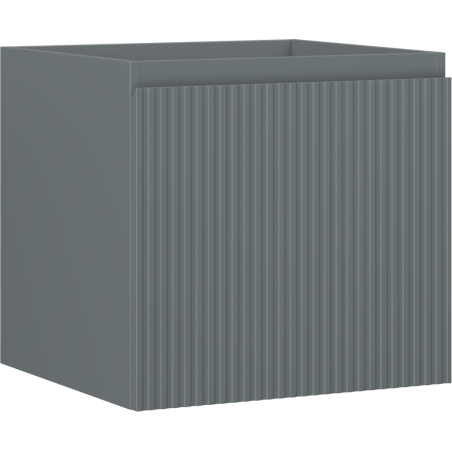 Mexen Rivel szafka łazienkowa podumywalkowa 50 cm, 1 szuflada, ryflowana , grafit mat - 91A20-05047-1-BF66