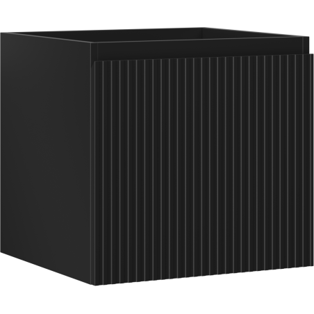 Mexen Rivel szafka łazienkowa podumywalkowa 50 cm, 1 szuflada, ryflowana , czarna mat - 91A20-05047-1-BF71