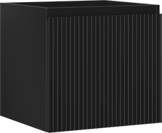 Mexen Rivel szafka łazienkowa podumywalkowa 50 cm, 1 szuflada, ryflowana , czarna mat - 91A20-05047-1-BF71
