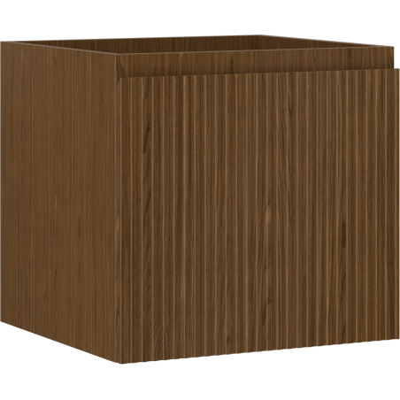 Mexen Rivel szafka łazienkowa podumywalkowa 50 cm, 1 szuflada, ryflowana , orzech - 91A20-05047-1-BF86