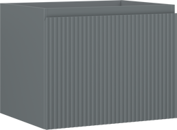 Mexen Rivel szafka łazienkowa podumywalkowa 60 cm, 1 szuflada, ryflowana , grafit mat - 91A20-06047-1-BF66