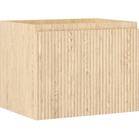Mexen Rivel szafka łazienkowa podumywalkowa 60 cm, 1 szuflada, ryflowana , dąb - 91A20-06047-1-BF81
