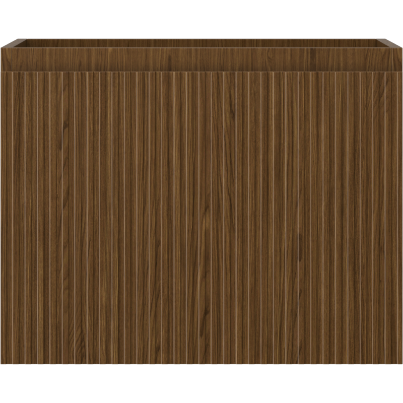 Mexen Rivel szafka łazienkowa podumywalkowa 60 cm, 1 szuflada, ryflowana , orzech - 91A20-06047-1-BF86