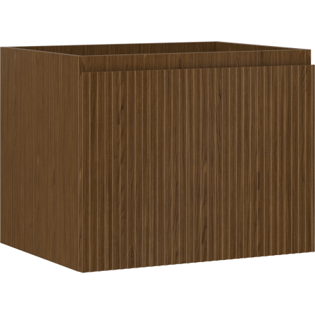 Mexen Rivel szafka łazienkowa podumywalkowa 60 cm, 1 szuflada, ryflowana , orzech - 91A20-06047-1-BF86