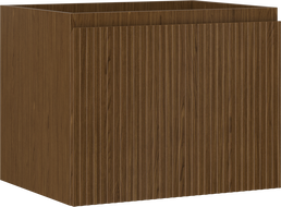 Mexen Rivel szafka łazienkowa podumywalkowa 60 cm, 1 szuflada, ryflowana , orzech - 91A20-06047-1-BF86