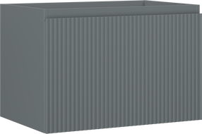Mexen Rivel szafka łazienkowa podumywalkowa 70 cm, 1 szuflada, ryflowana , grafit mat - 91A20-07047-1-BF66