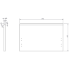 Mexen Rivel szafka łazienkowa podumywalkowa 70 cm, 1 szuflada, ryflowana , czarna mat - 91A20-07047-1-BF71