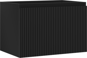 Mexen Rivel szafka łazienkowa podumywalkowa 70 cm, 1 szuflada, ryflowana , czarna mat - 91A20-07047-1-BF71