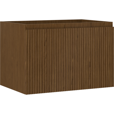 Mexen Rivel szafka łazienkowa podumywalkowa 70 cm, 1 szuflada, ryflowana , orzech - 91A20-07047-1-BF86