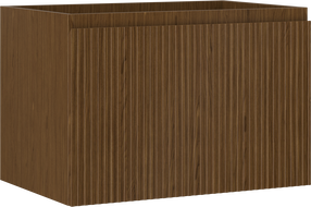 Mexen Rivel szafka łazienkowa podumywalkowa 70 cm, 1 szuflada, ryflowana , orzech - 91A20-07047-1-BF86