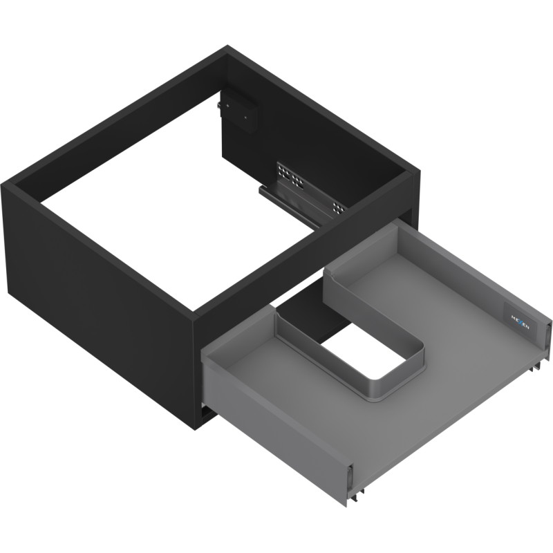 Mexen Box-A korpus szafki podumywalkowej 50 cm, 1 szuflada, czarny mat - 91AX0-0500-235-1-71