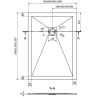 Mexen Stone+ brodzik kompozytowy prostokątny 120 x 90 cm, antracyt - 44719012