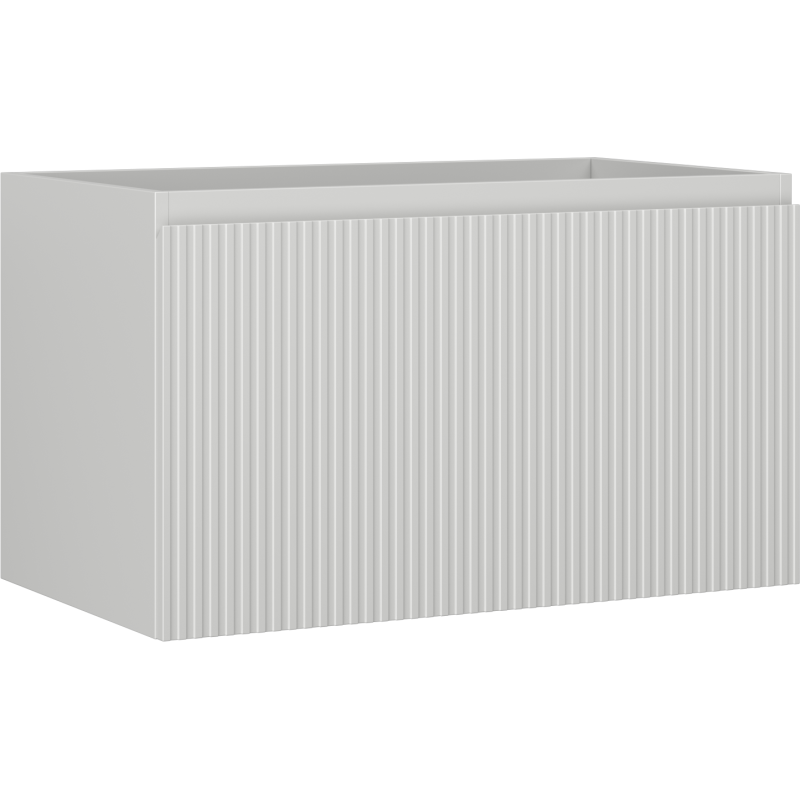Mexen Rivel szafka łazienkowa podumywalkowa 80 cm, 1 szuflada, ryflowana , szara mat - 91A20-08047-1-BF62