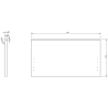 Mexen Rivel szafka łazienkowa podumywalkowa 80 cm, 1 szuflada, ryflowana , czarna mat - 91A20-08047-1-BF71