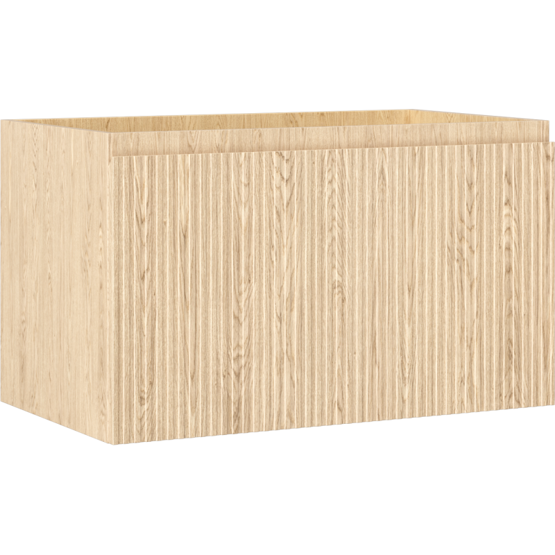 Mexen Rivel szafka łazienkowa podumywalkowa 80 cm, 1 szuflada, ryflowana , dąb - 91A20-08047-1-BF81