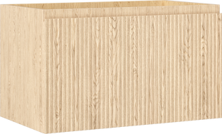 Mexen Rivel szafka łazienkowa podumywalkowa 80 cm, 1 szuflada, ryflowana , dąb - 91A20-08047-1-BF81