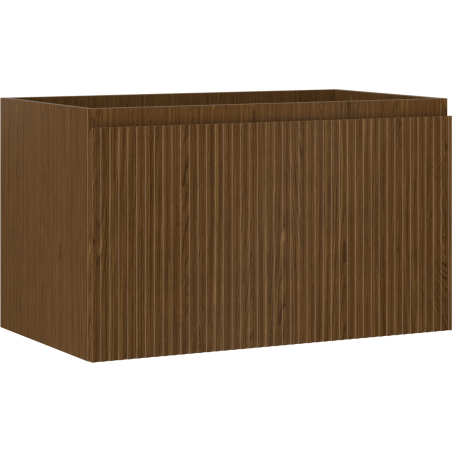 Mexen Rivel szafka łazienkowa podumywalkowa 80 cm, 1 szuflada, ryflowana , orzech - 91A20-08047-1-BF86
