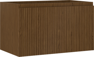 Mexen Rivel szafka łazienkowa podumywalkowa 80 cm, 1 szuflada, ryflowana , orzech - 91A20-08047-1-BF86